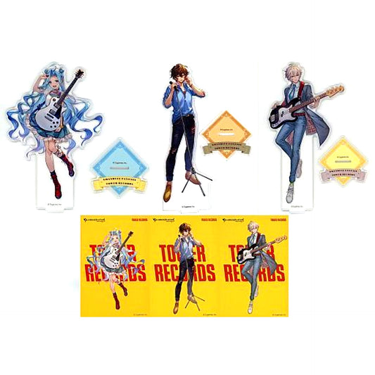 Lyria and Sandalphon and Lucifer Acrylic Stand Set A with 3 Postcards Granblue Fantasy x TOWER RECORDS Tower Records Online Limited [USED]