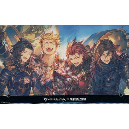 Granblue Fantasy Lancelot & Others The Dragon Knights Acrylic Plate Tower Records Limited Acrylic Stands [USED]