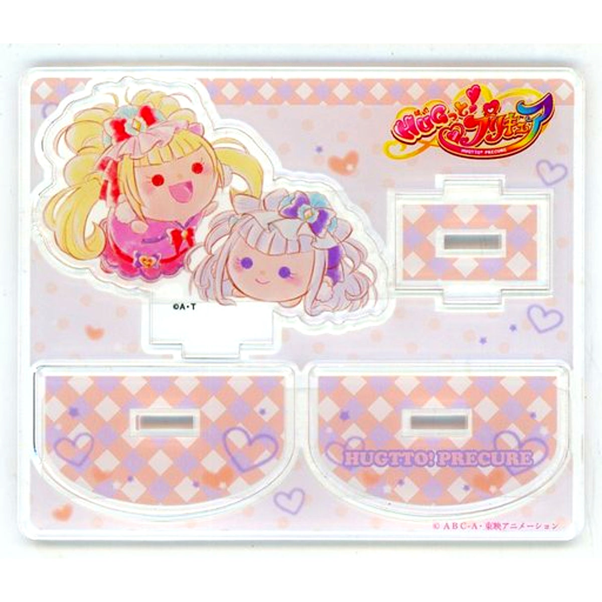 Cure Macherie & Cure Amour Hugtto! Precure Puripuri Otedama Yurayura Acrylic Stand [USED]