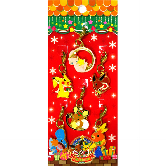 Set of 6 Group 2015 ver. Christmas Illumination Metal Charm Set Pokemon Pokemon Center Ltd [USED]