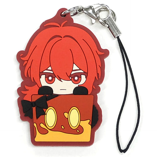 Genshin Diluc Taito Kuji Honpo Rubber Charm Prize F Keychains [USED]