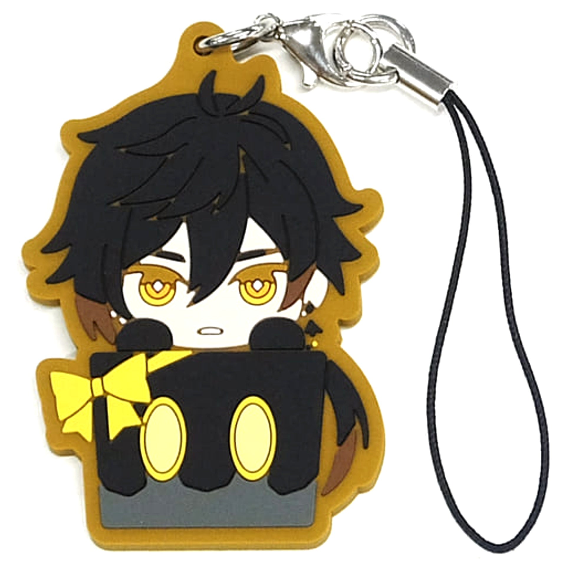 Genshin Zhongli Taito Kuji Honpo Rubber Charm Prize F Keychains [USED]