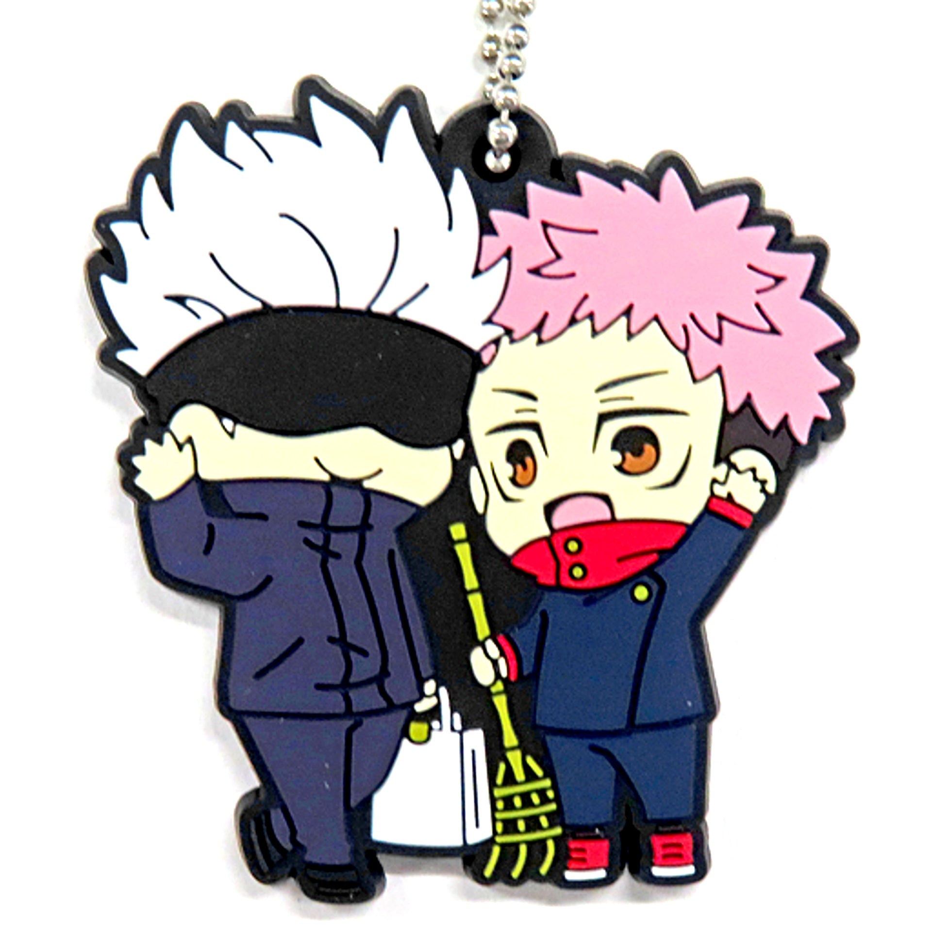 Yuji Itadori & Satoru Gojo Jujutsu Kaisen Deforaba! Ending Keychain [USED]