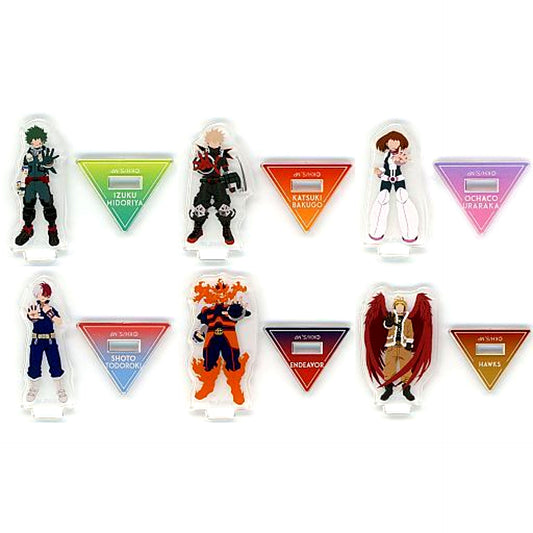 Set of 6 My Hero Academia Hero Plaza 2022 Trading Mini Acrylic Stand Grab Victory with Those Hands! Icon Ver. [USED]