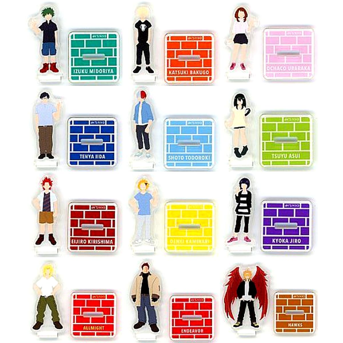 Set of 12 My Hero Academia Hero Plaza 2022 Trading Mini Acrylic Stand VOL.3 [USED]