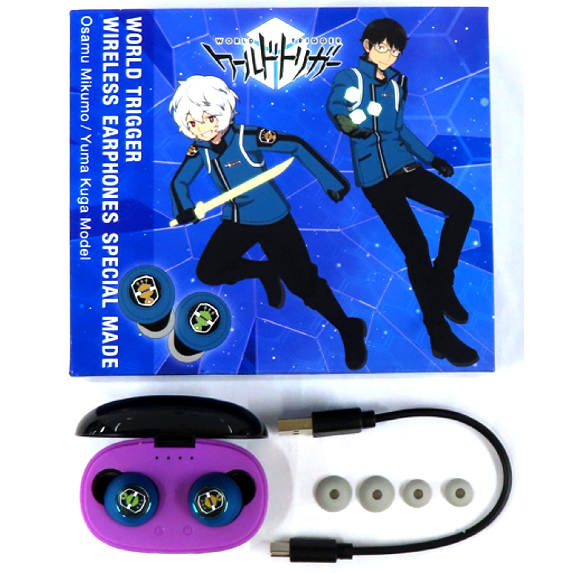 Osamu Mikumo and Yuma Kuga Model True Wireless Stereo Earphones World Trigger [USED]