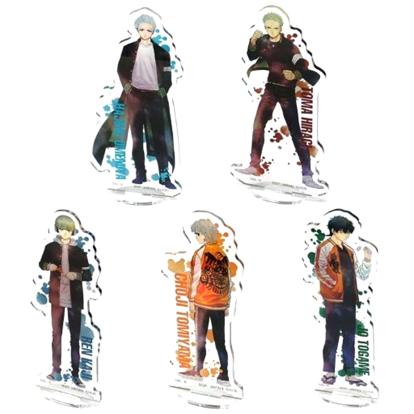 Set of 5 Seniors and Other Schools F Prize Wind Breaker Ichiban Kuji Acrylic Stand [USED]