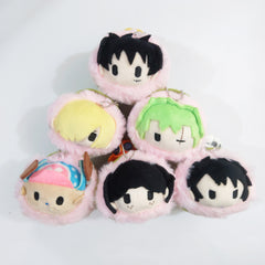One Piece Monkey D. Luffy & Others Sakura Mochi Mascot All 6 Types Set Keychains [USED]