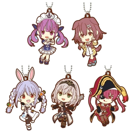 VTuber Hololive Minato Aqua & Others All 5 Types Set Ichiban Kuji Rubber Charm Kyunchara Prize Charm [USED]