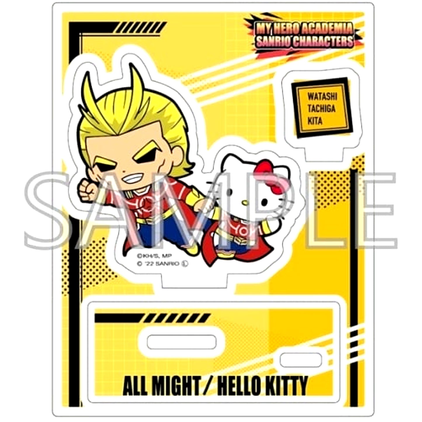 All Might My Hero Academia x Sanrio Characters Acrylic Stand Type B Hello Kitty [USED]