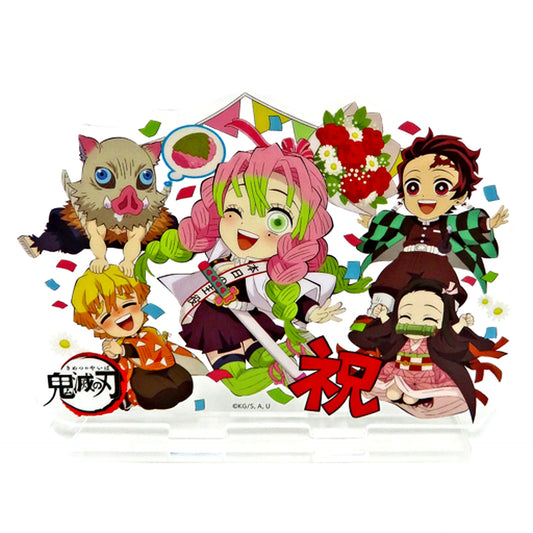 Group Acrylic Stand Demon Slayer: Kimetsu no Yaiba x ufotable Cafe / Machi Asobi Cafe Mitsuri Kanroji Birthday Festival 2022 Special Menu Order Bonus [USED]