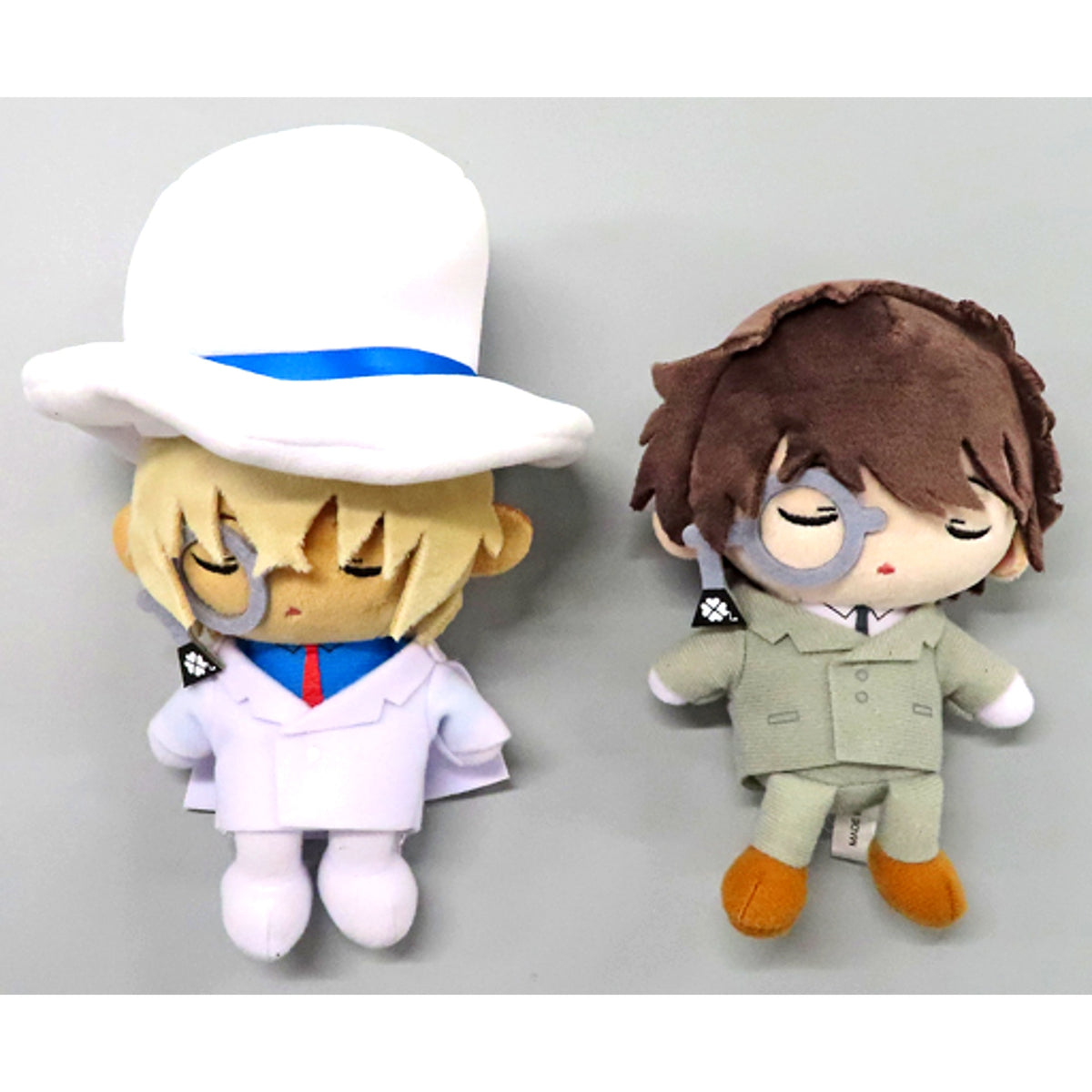 Set of 2 Toru Amuro Kaito Kid Ver. and Kaito Kid Public Security Police Ver. Detective Conan Sitting Plush Mascot [USED]