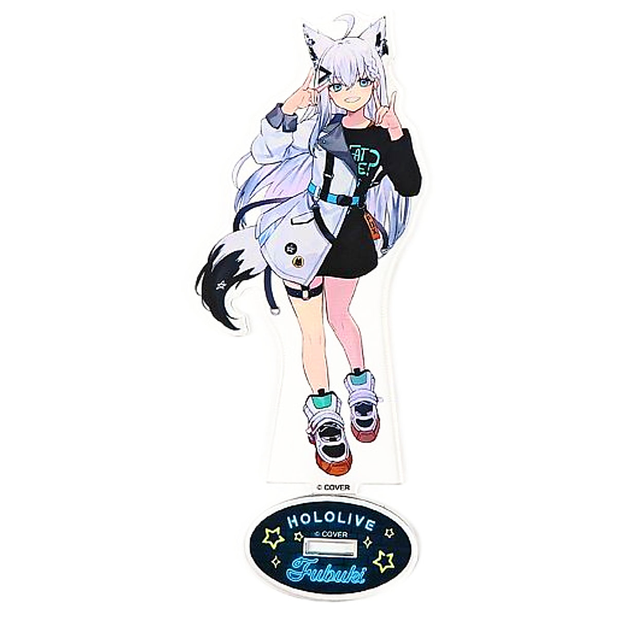 VTuber Hololive Shirakami Fubuki Original Acrylic Stand FamilyMart Holomart Early Summer Holo Festival Exclusive Acrylic Stands [USED]