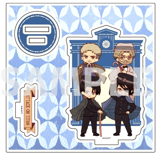 Levi & Hange & Zeke & Reiner 15. Retro Art Attack on Titan Acrylic Figure Plate [USED]