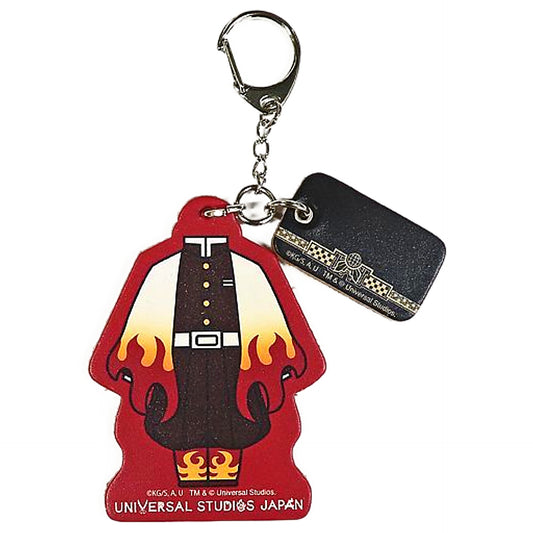 Kyojuro Rengoku No Engraving Demon Slayer: Kimetsu no Yaiba Leather Keychain LimitedUniversal Studios Japan 2022 Limited [USED]