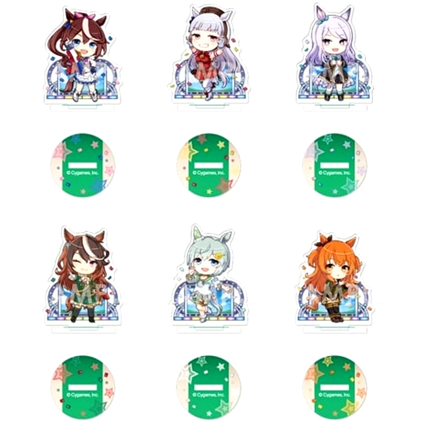 Umamusume Pretty Derby Charafiyu Acrylic Stand Uma Pyo i Densetsu Vol.1 Complete Set of 6 [USED]