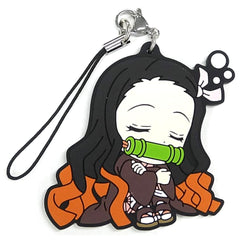 Demon Slayer: Kimetsu no Yaiba Nezuko Kamado Ichiban Kuji Demon Slayer's Will 2 Rubber Charm Taking a Break Ver.2 Kyunchara Illustrations Prize I Keychains [USED]