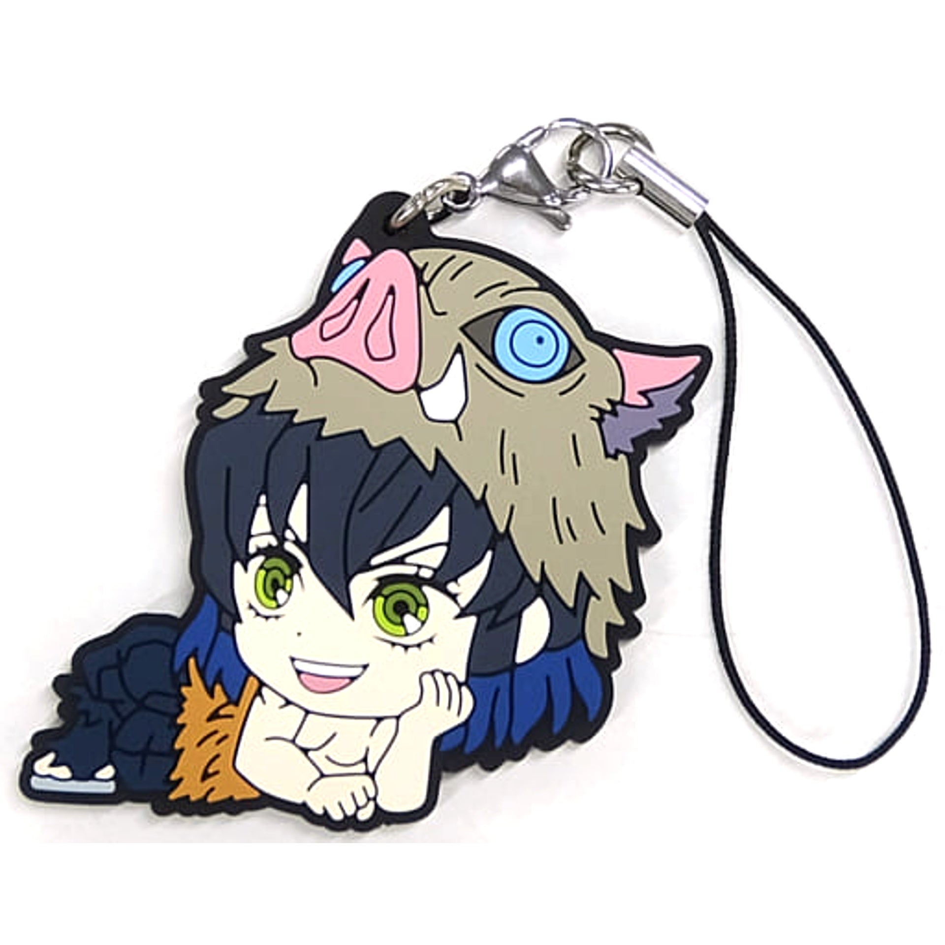 Demon Slayer: Kimetsu no Yaiba Inosuke Hashibira Ichiban Kuji Demon Slayer's Will 2 Rubber Charm Hotto Hitoiki Ver.2 Prize I [USED]