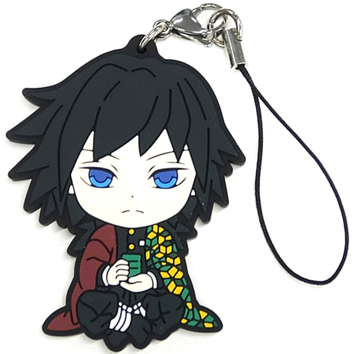 Demon Slayer: Kimetsu no Yaiba Giyu Tomiokau Ichiban Kuji Demon Slayer's Will 2 Rubber Charm Taking a Break Ver.2 Kyunchara Illustrations Prize I Keychains [USED]