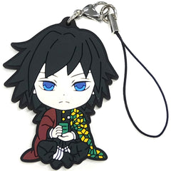 Demon Slayer: Kimetsu no Yaiba Giyu Tomiokau Ichiban Kuji Demon Slayer's Will 2 Rubber Charm Taking a Break Ver.2 Kyunchara Illustrations Prize I Keychains [USED]