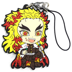 Demon Slayer: Kimetsu no Yaiba Kyojuro Rengoku Ichiban Kuji Demon Slayer's Will 2 Rubber Charm Taking a Break Ver.2 Kyunchara Illustrations Prize I Keychains [USED]