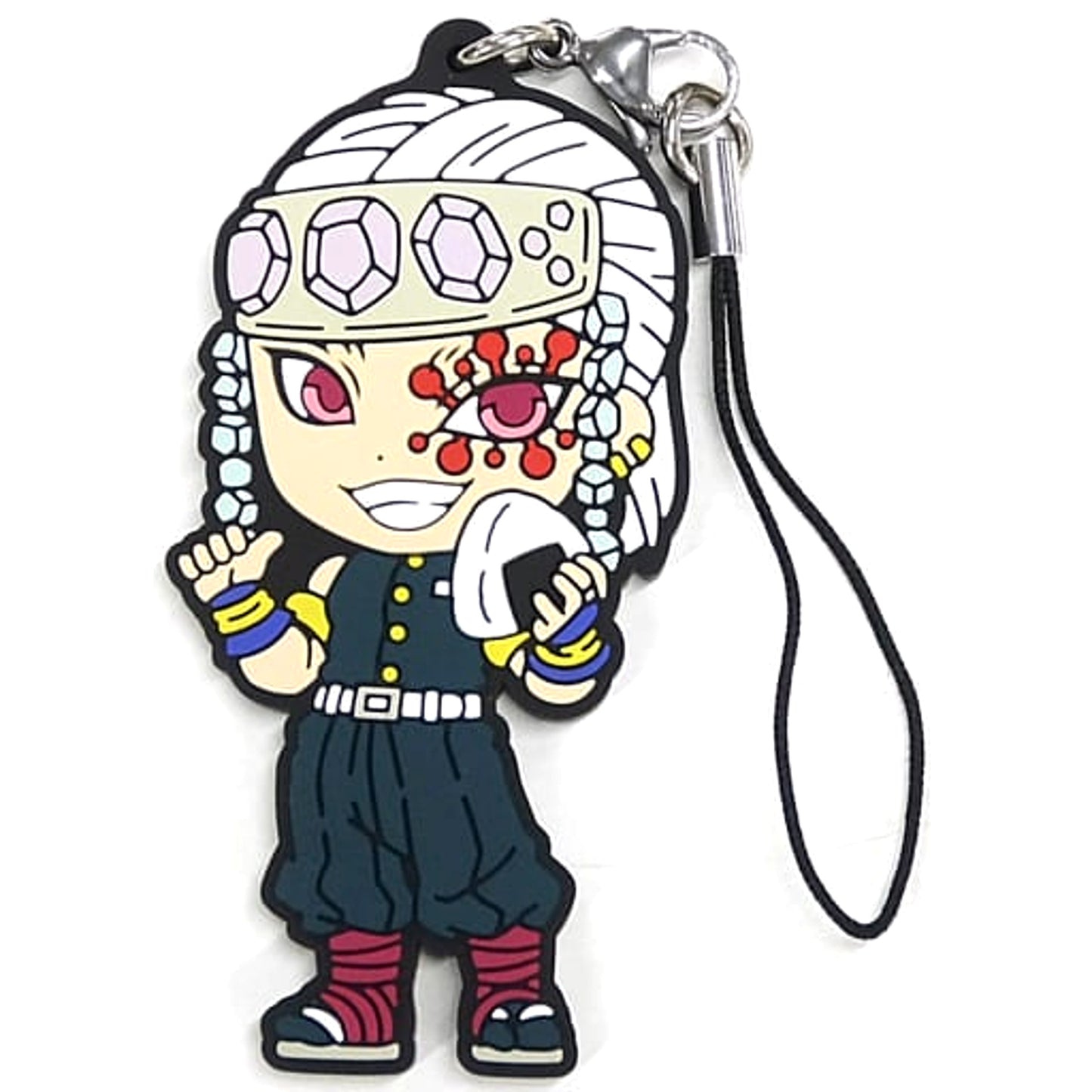 Demon Slayer: Kimetsu no Yaiba Tengen Uzui Ichiban Kuji Demon Slayer's Will 2 Rubber Charm Taking a Break Ver.2 Kyunchara Illustrations Prize I Keychains [USED]