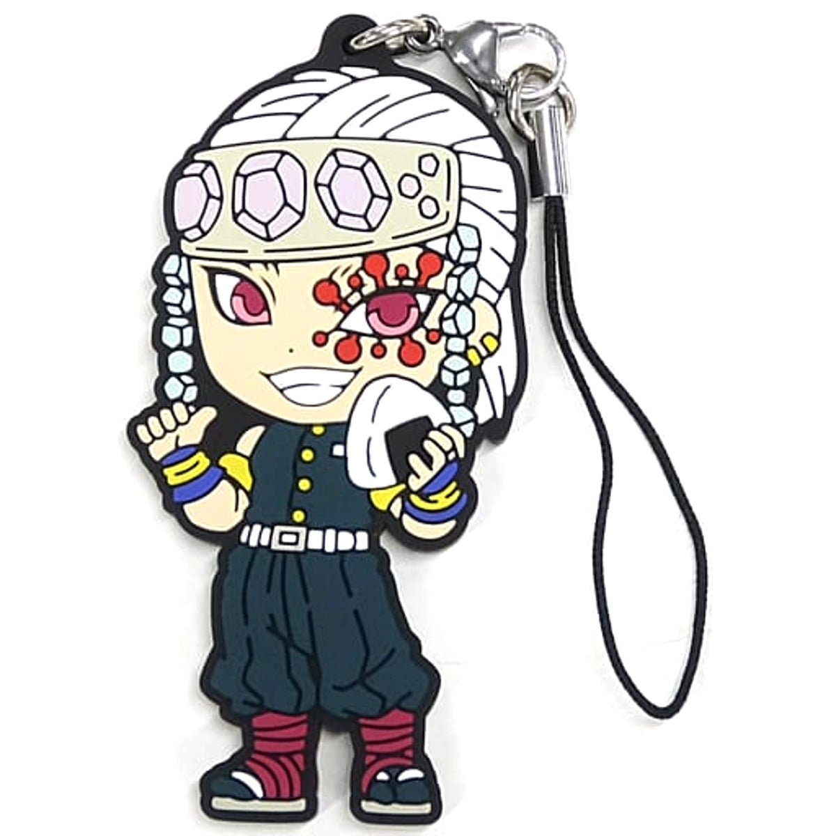 Demon Slayer: Kimetsu no Yaiba Tengen Uzui Ichiban Kuji Demon Slayer's Will 2 Rubber Charm Taking a Break Ver.2 Kyunchara Illustrations Prize I Keychains [USED]