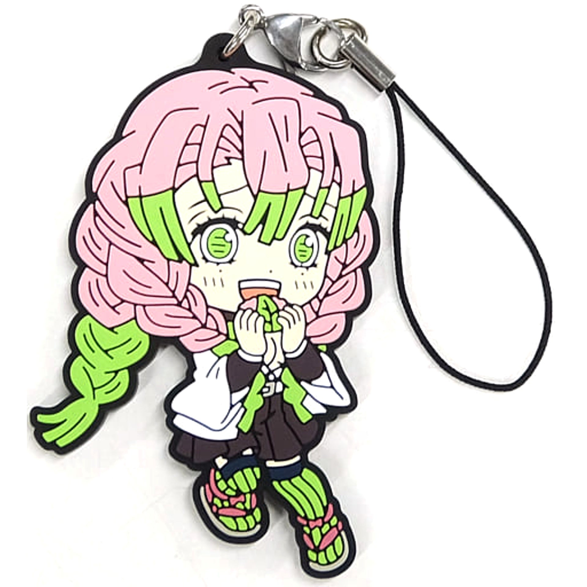 Demon Slayer: Kimetsu no Yaiba Mitsuri Kanroji Ichiban Kuji Demon Slayer's Will 2 Rubber Charm Taking a Break Ver.2 Kyunchara Illustrations Prize I Keychains [USED]