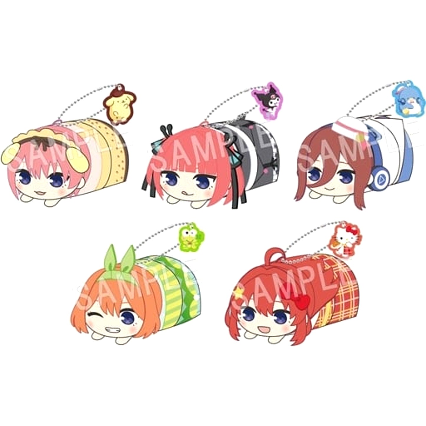 Ichika Nakano & Others The Quintessential Quintuplets 2 x Sanrio Characters All 5 Types Set Mochikororin The Quintessential Quintuplets 2 Plush Mascot [USED]