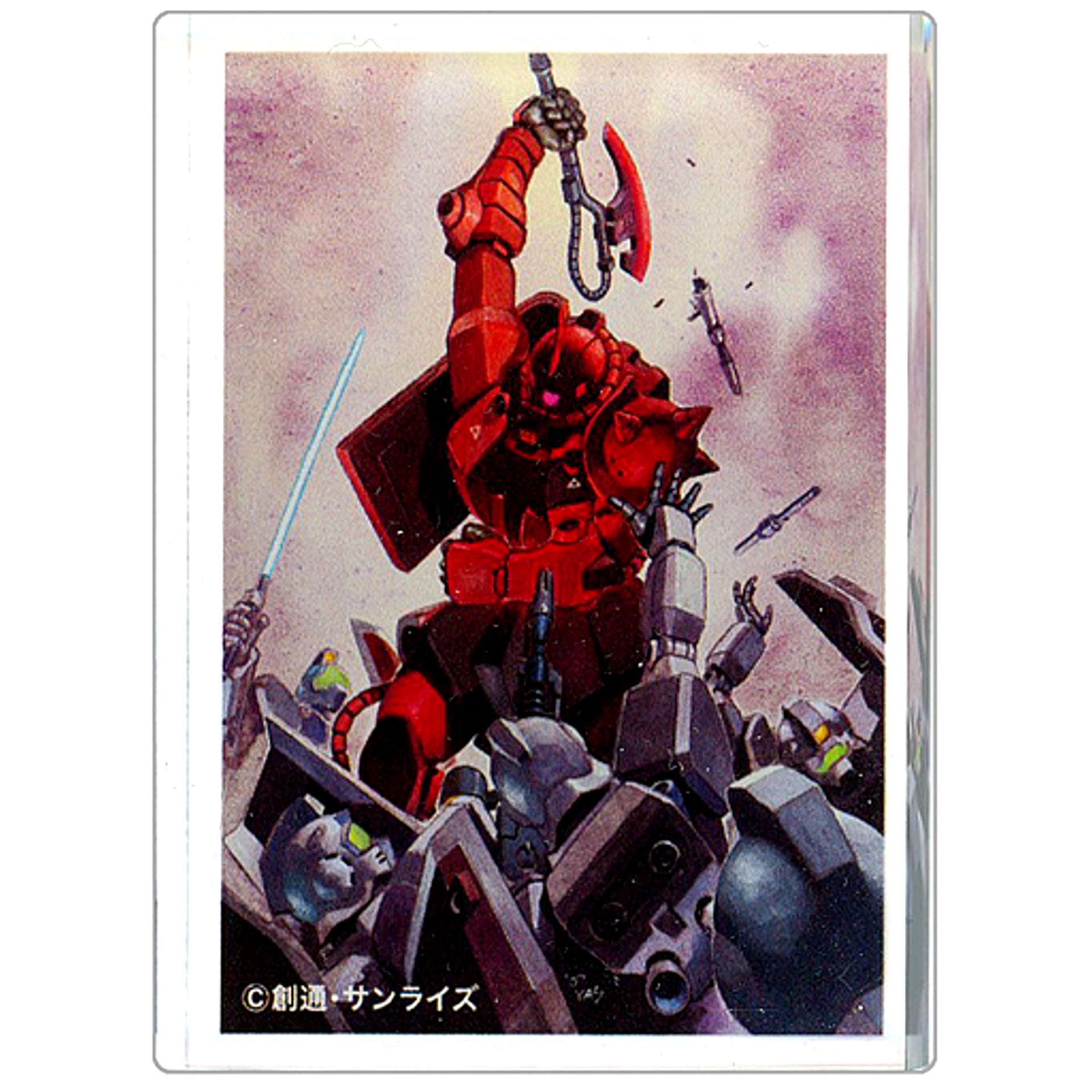 Char Custom Zaku Yoshikazu Yasuhiko Mobile Suit Gundam THE ORIGIN Exhibition Blind Mini Acrylic Block [USED]