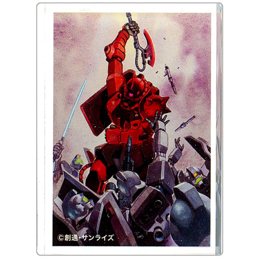 Char Custom Zaku Yoshikazu Yasuhiko Mobile Suit Gundam THE ORIGIN Exhibition Blind Mini Acrylic Block [USED]
