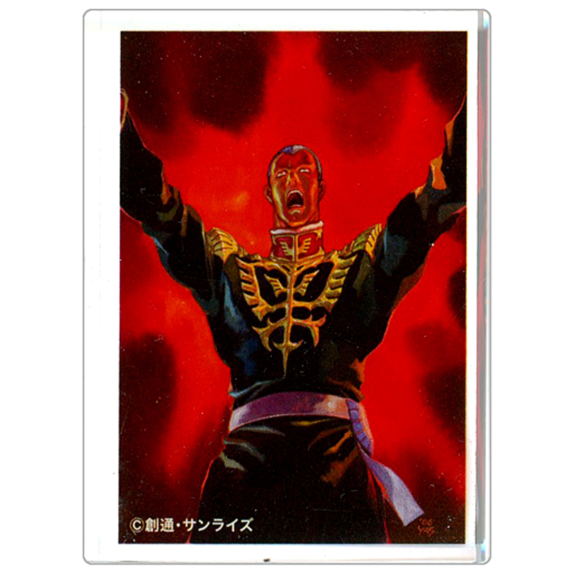 Gihren Zabi Mobile Suit Gundam THE ORIGIN Exhibition Blind Mini Acrylic Block [USED]