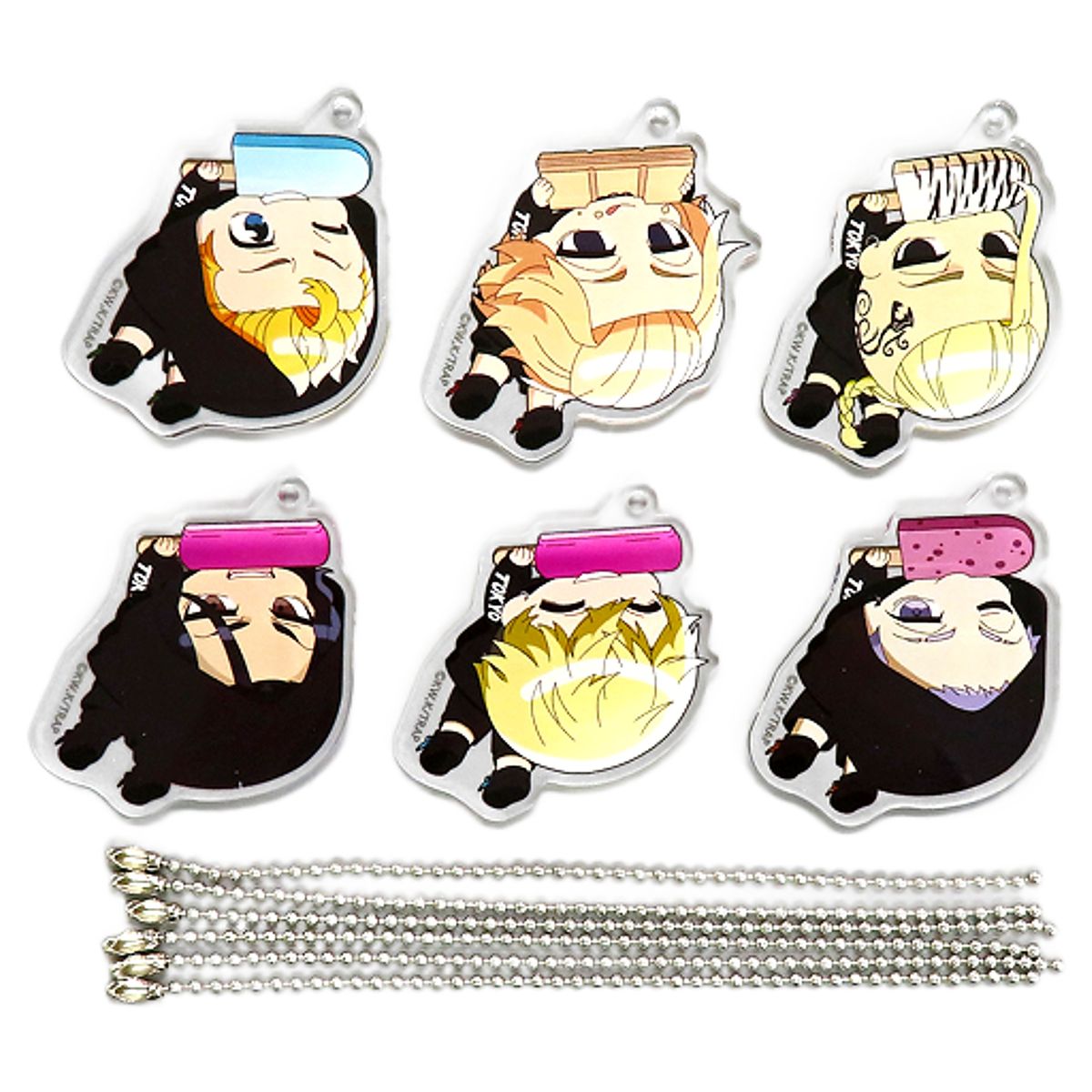 Tokyo Revengers Manjiro Sano & Others Kapurikko Acrylic Keychain Collection Part 2 All 6 Types Set Keychains [USED]