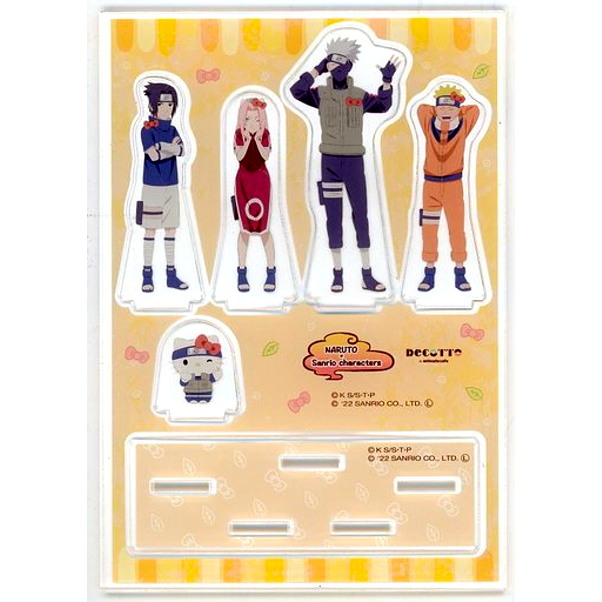 Team 7 x Hello Kitty Shonen Chapter Diorama Acrylic Stand Naruto x Sanrio Characters x DECOTTO by animate cafe [USED]