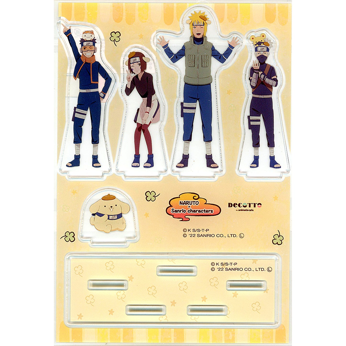 Team Minato x Pompompurin Diorama Acrylic Stand Boyhood Ver. Naruto x Sanrio Characters x Decotto [USED]
