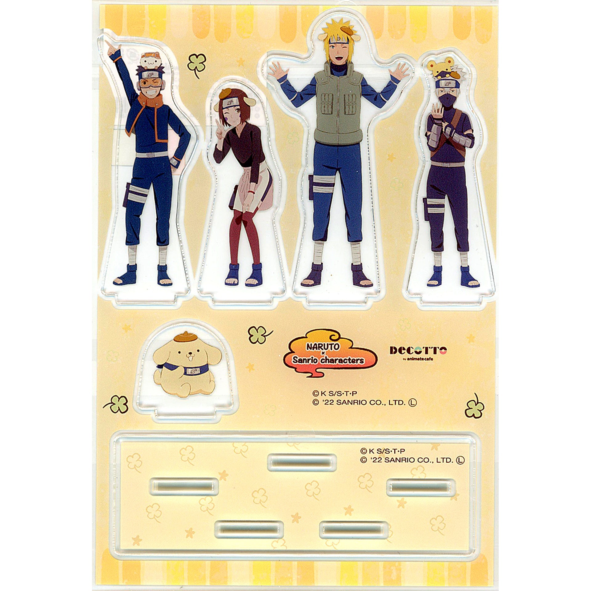 Team Minato x Pompompurin Diorama Acrylic Stand Boyhood Ver. Naruto x Sanrio Characters x Decotto [USED]