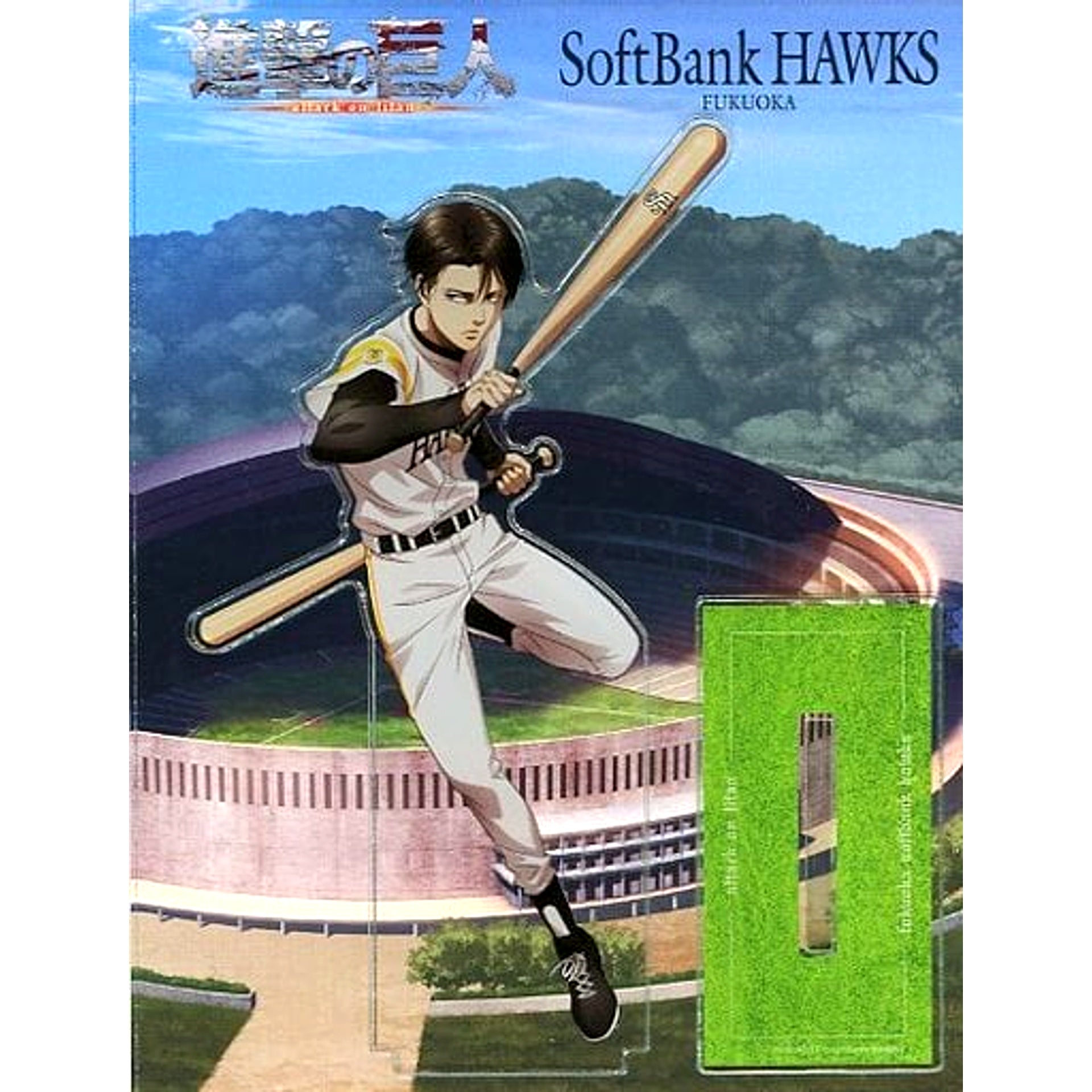 Levi Ackerman A Attack on Titan The Final Season Fukuoka SoftBank HAWKS Acrylic Stand [USED]