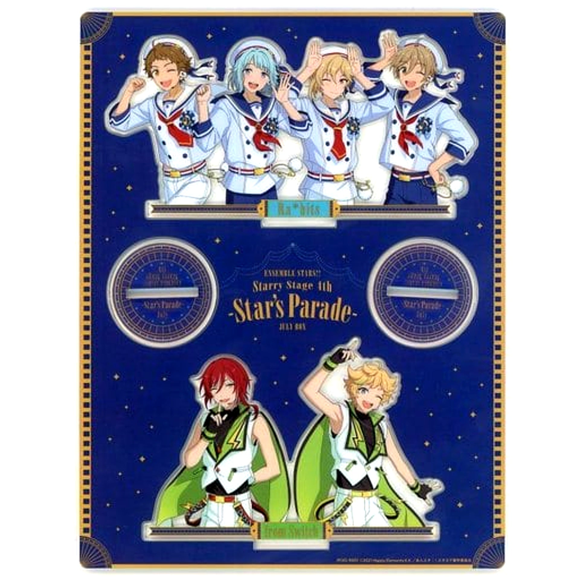Ra*bits & Switch Natsume Sakasaki & Sora Harukawa Ensemble Stars!! Starry Stage 4th Star's Parade July BOX Blu-ray Unit Acrylic Stand bundled bonus [USED]