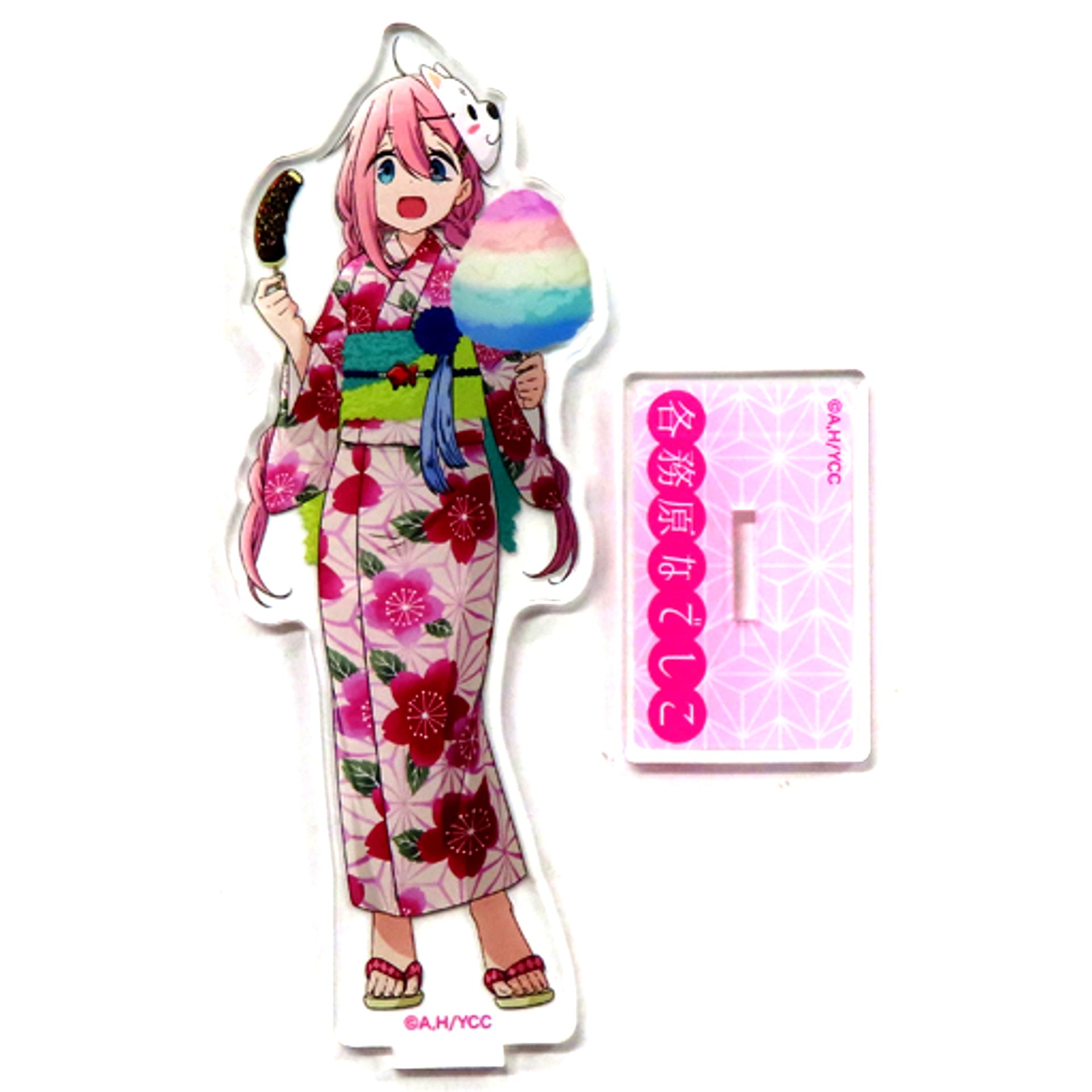 Nadeshiko Kagamihara Yukata Acrylic Stand Yuru Camp Summer Festival in OIOI [USED]