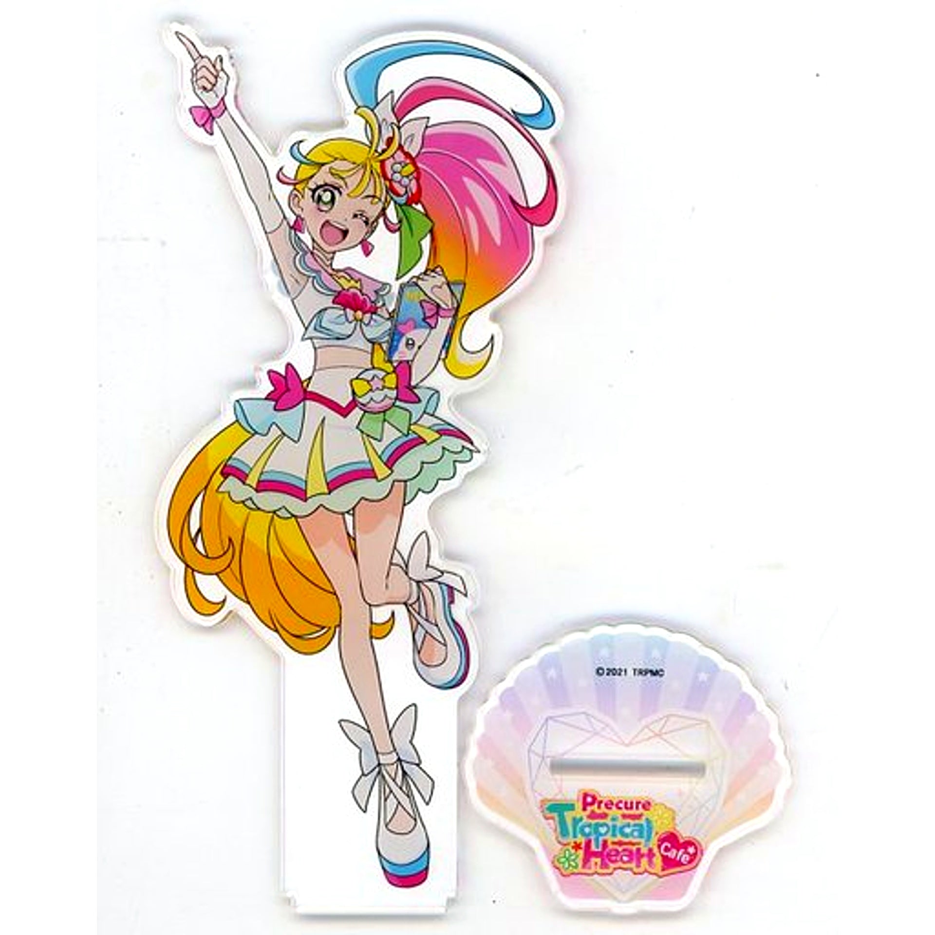 Cure Summer Big Acrylic Stand Tropical-Rouge! Precure The Movie: Snow Princess and the Miraculous Ring! in Sweets Paradise Collabo Cafe [USED]