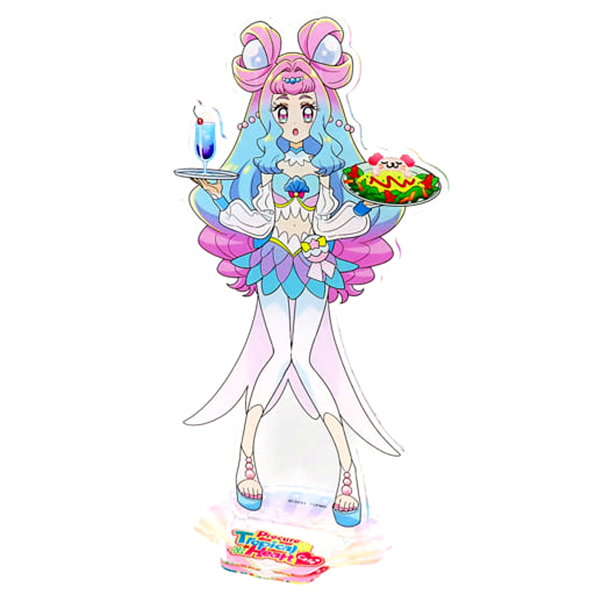 Cure La Mer Tropical-Rouge! Precure Movie Yuki no Princess to Kiseki no Yubiwa! in SWEETS PARADISE Collaboration Cafe Big Acrylic Stand [USED]