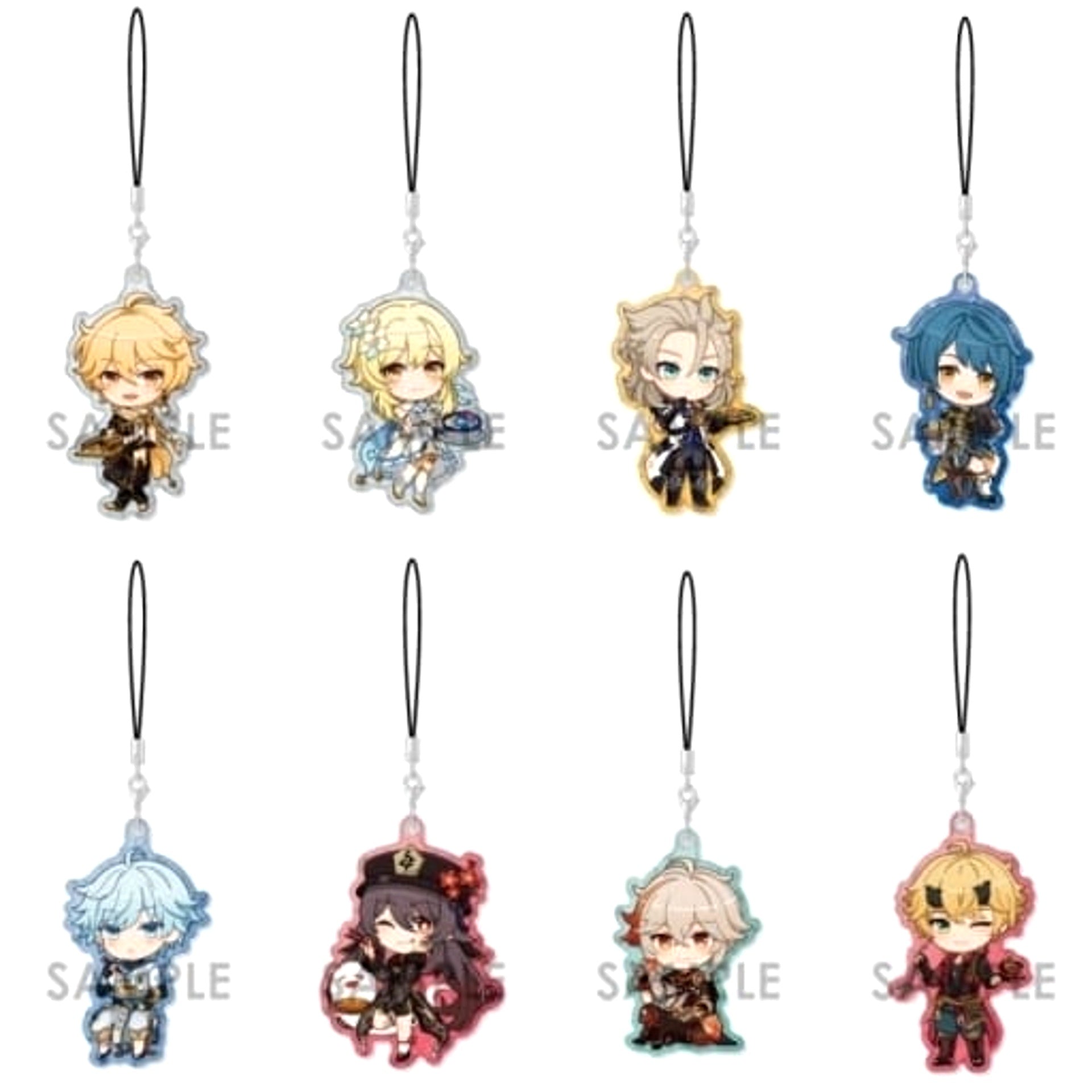 Genshin Aether & Others All 8 Types Set Pearl Acrylic Collection Part 2 Acrylic Item [USED]