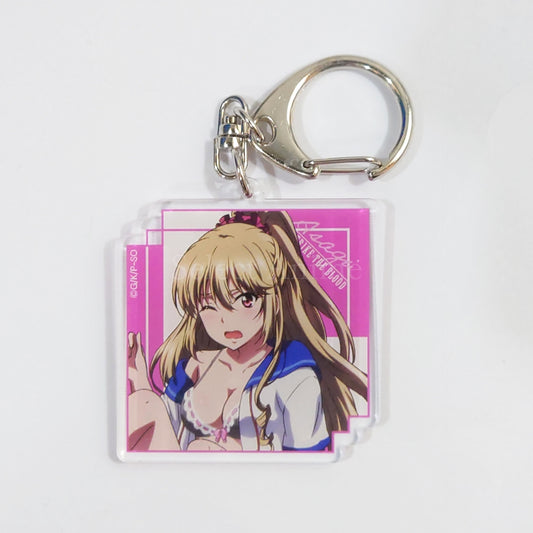 Strike The Blood Final Asagi Aiba Shiri Mochi Ver. Acrylic Keychain Shiri Mochi Ver. Keychains [USED]