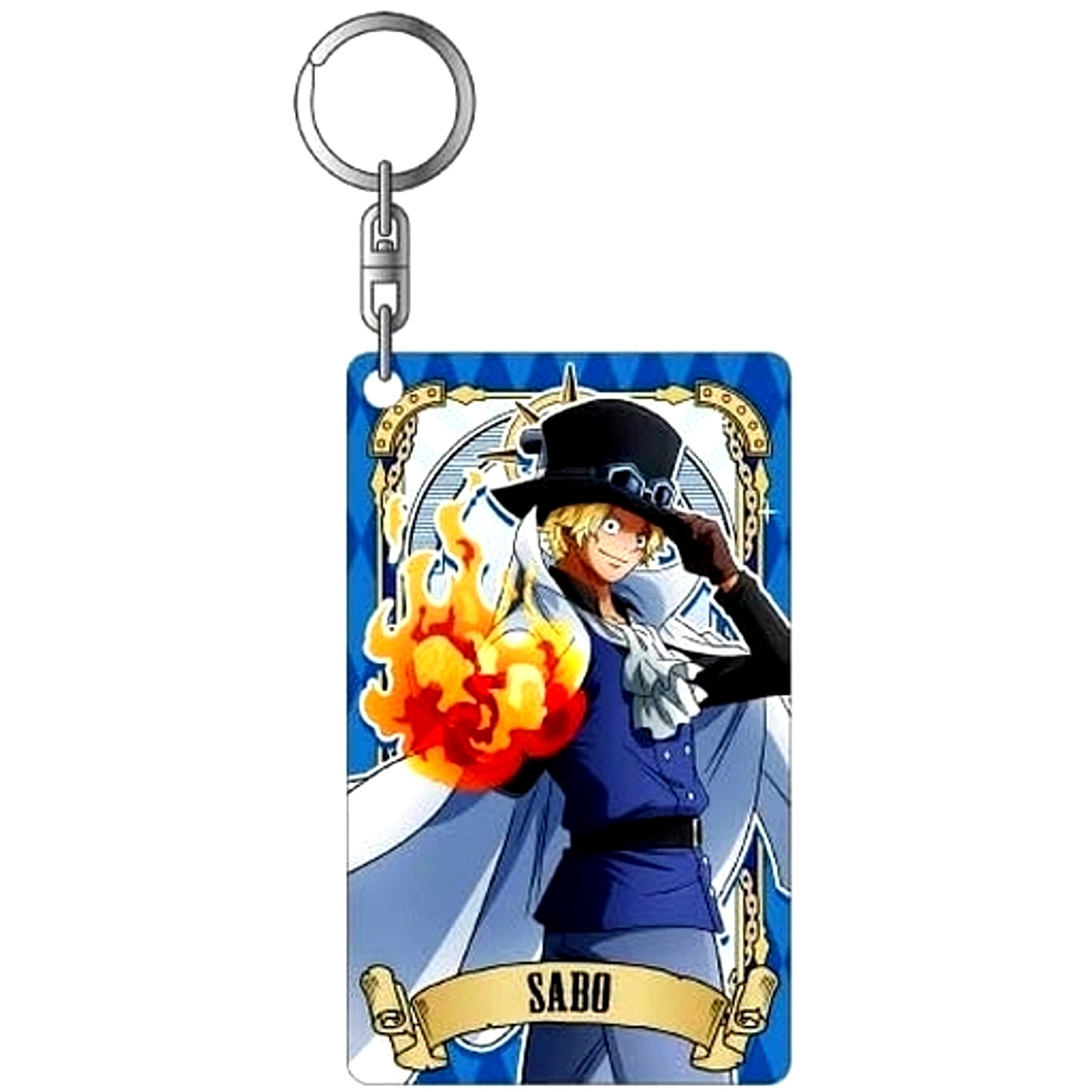 Sabo One Piece Ultimate Crew 3rd Hologram Plate Keychain [USED]