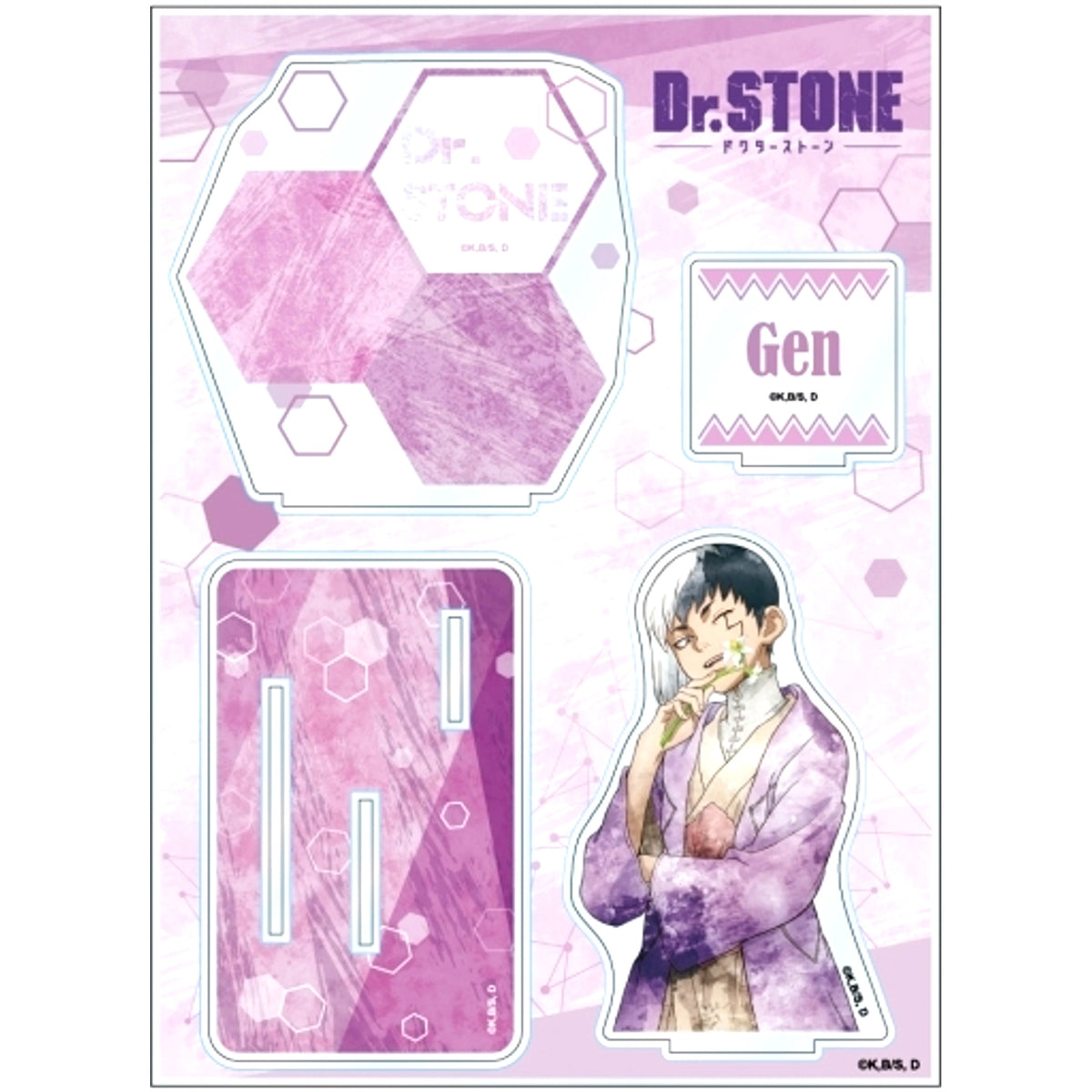 Gen Asagiri Grunge Art Dr. STONE Acrylic Diorama [USED]