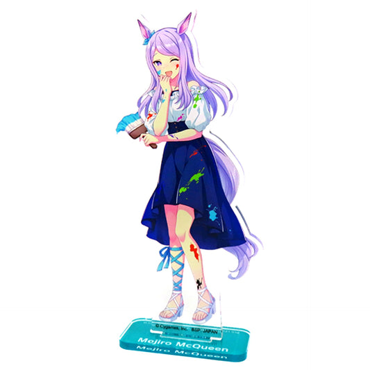 Mejiro McQueen Uma Musume Pretty Derby Big Acrylic Plate with Stand Painter Style Namco Limited [USED]