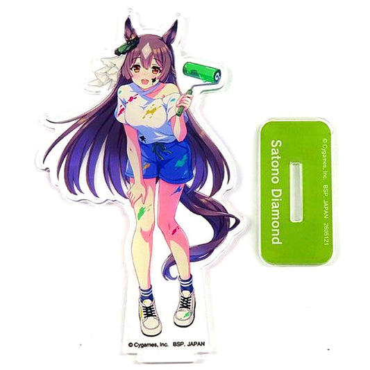 Satono Diamond Uma Musume Pretty Derby Namco Limited Big Acrylic Plate with Stand Painter Style [USED]