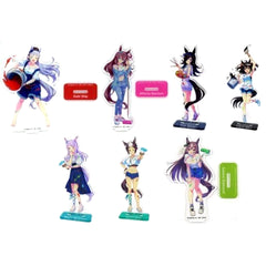 Umamusume: Pretty Derby Gold Ship & Others All 7 Types Set Big Acrylic Plate with Stand Painter Style Namco Limited Acrylic Stands [USED]