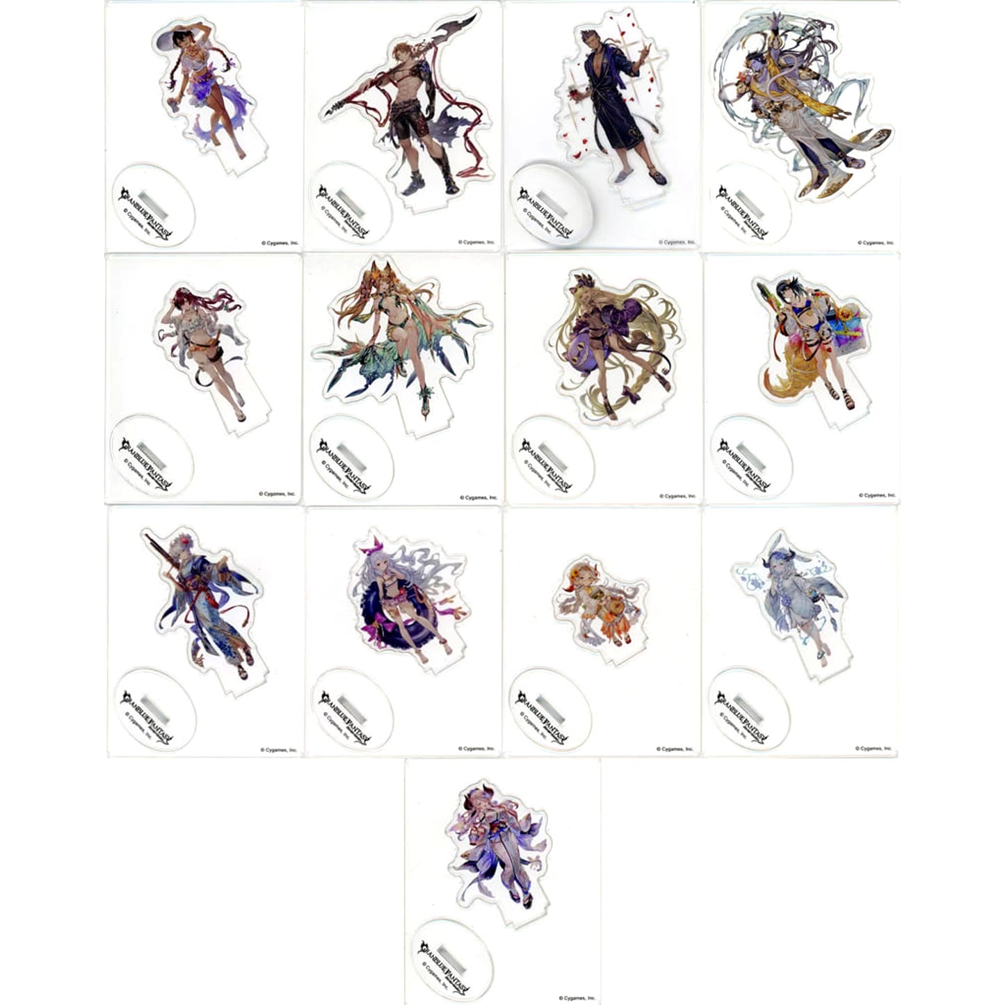 Granblue Fantasy Tabina & Others Swimsuit & Yukata Character Acrylic Stand 2022 Granblue Fantasy Extra Festival 2022 Limited All 13 Types Set Acrylic Stands [USED]