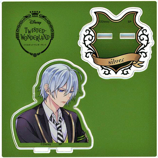 Silver Disney Twisted Wonderland LINE Official Stamp Art Fair LN Art 2 Acrylic Stand [USED]